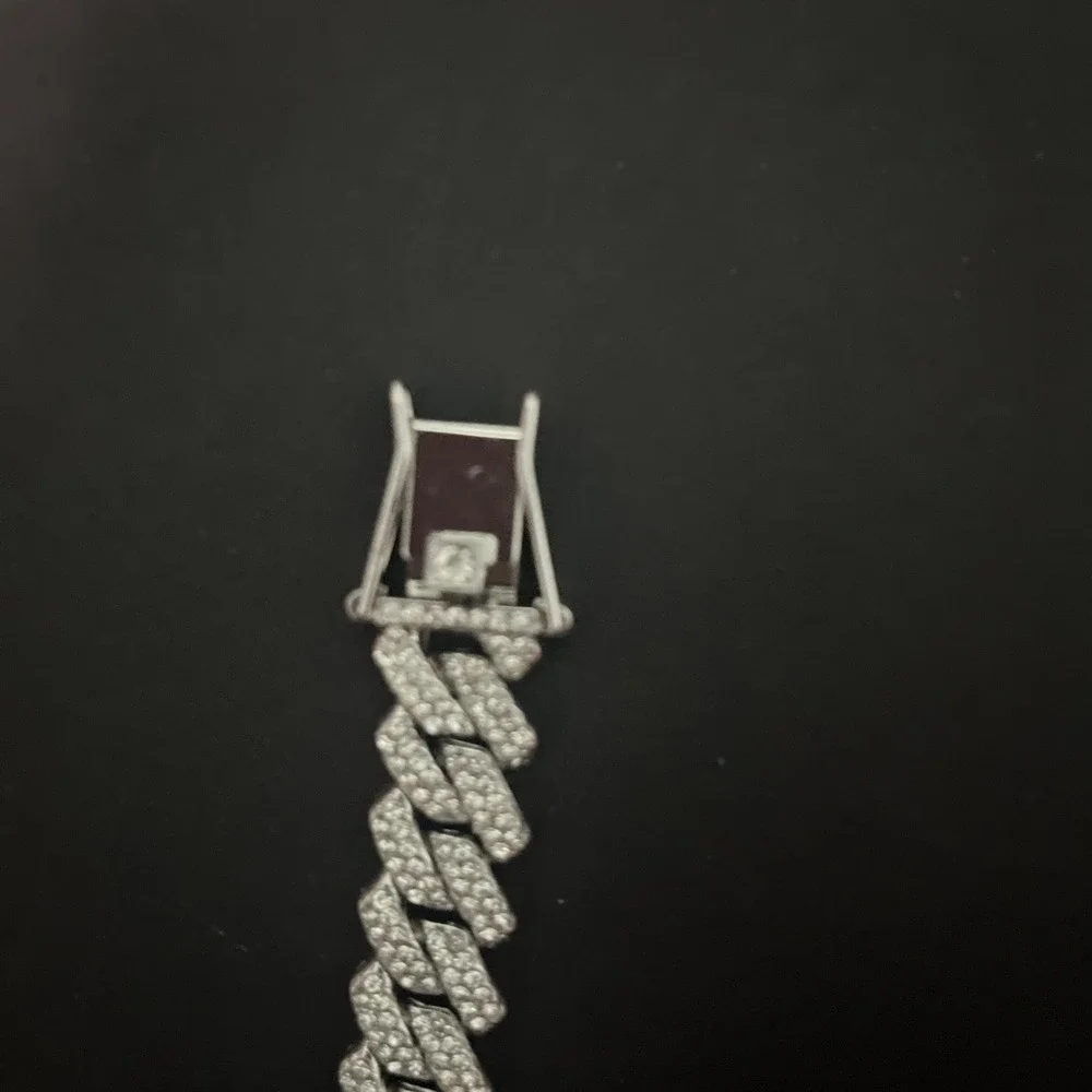 8 Inch Fashion Jewelry Metal Bracelet‎ With Cz's Studded Clasp Men's